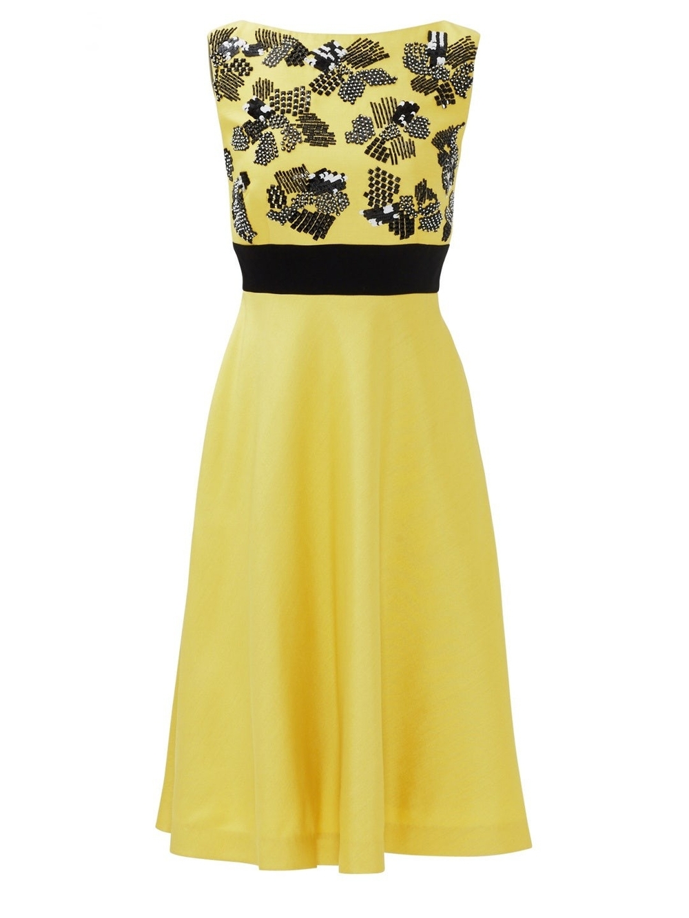Lela Rose Graphic Citrine Dress - Picture 5 of 6